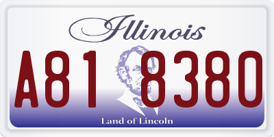 IL license plate A818380