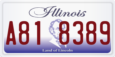 IL license plate A818389