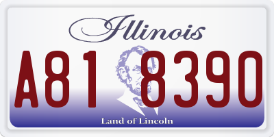 IL license plate A818390