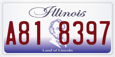 IL license plate A818397