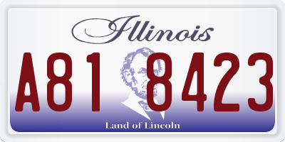 IL license plate A818423
