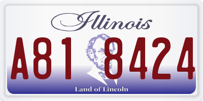 IL license plate A818424