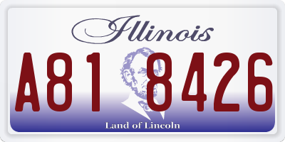 IL license plate A818426