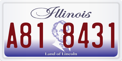 IL license plate A818431
