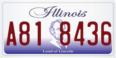 IL license plate A818436