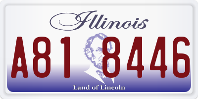 IL license plate A818446