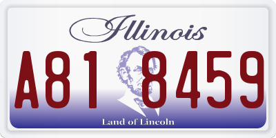 IL license plate A818459