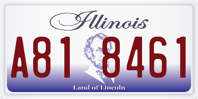 IL license plate A818461