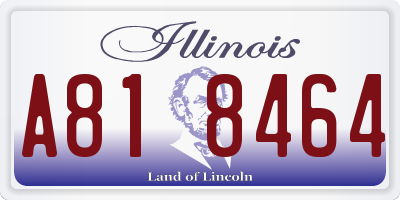 IL license plate A818464