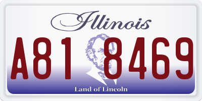 IL license plate A818469