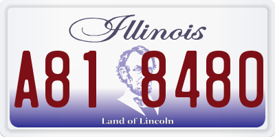 IL license plate A818480