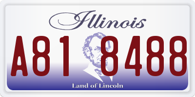 IL license plate A818488