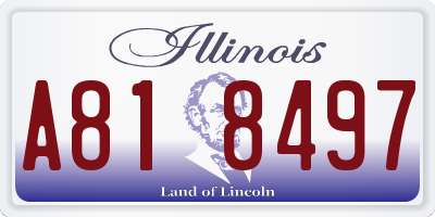 IL license plate A818497
