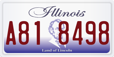 IL license plate A818498
