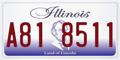 IL license plate A818511
