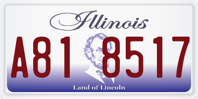IL license plate A818517