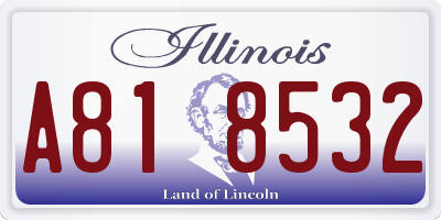 IL license plate A818532