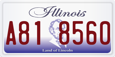 IL license plate A818560