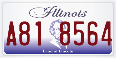 IL license plate A818564