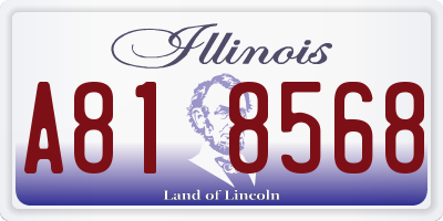 IL license plate A818568