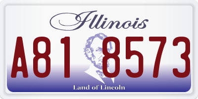 IL license plate A818573