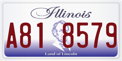 IL license plate A818579