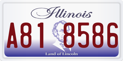IL license plate A818586
