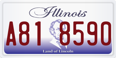 IL license plate A818590