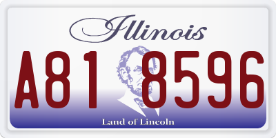 IL license plate A818596