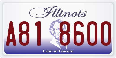 IL license plate A818600