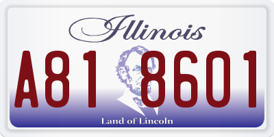 IL license plate A818601