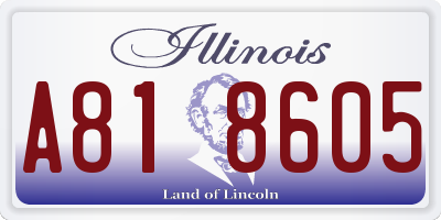 IL license plate A818605