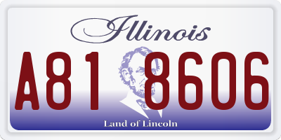 IL license plate A818606