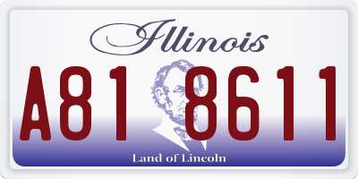 IL license plate A818611
