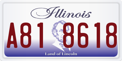 IL license plate A818618