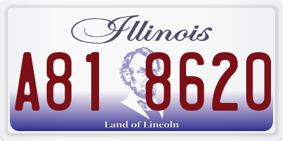 IL license plate A818620