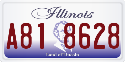 IL license plate A818628