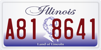 IL license plate A818641