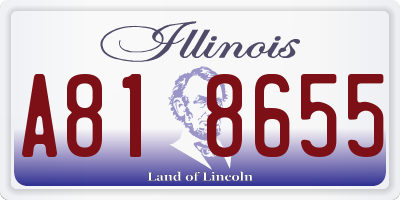 IL license plate A818655