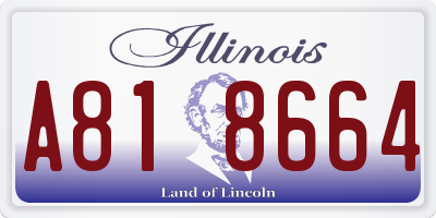 IL license plate A818664