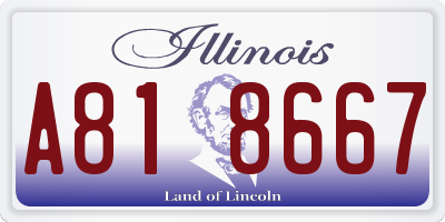 IL license plate A818667