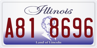 IL license plate A818696