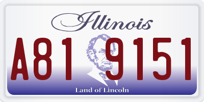IL license plate A819151