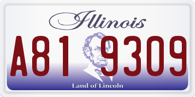 IL license plate A819309