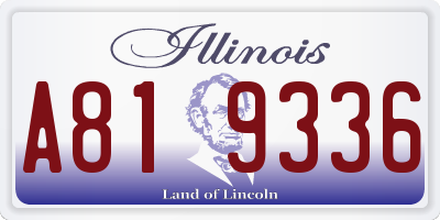 IL license plate A819336