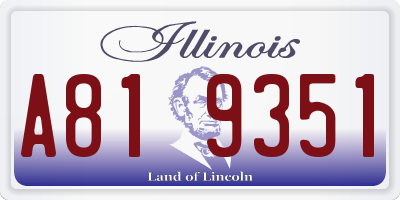 IL license plate A819351