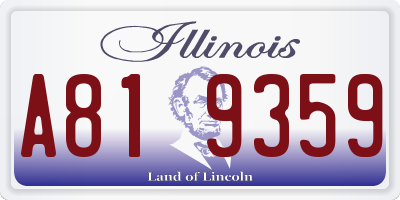 IL license plate A819359