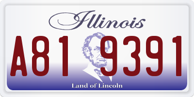 IL license plate A819391