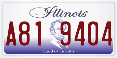 IL license plate A819404