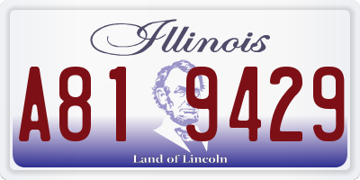 IL license plate A819429